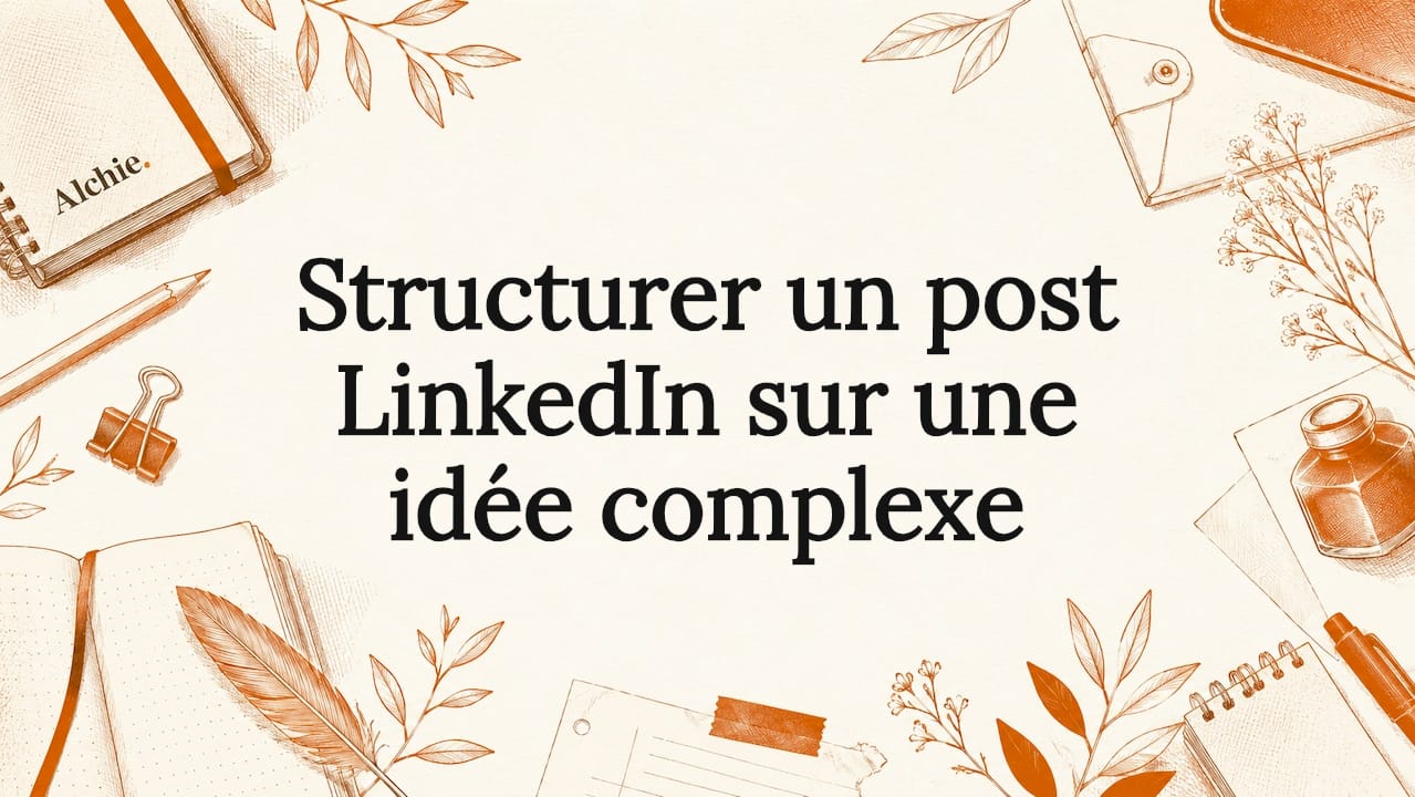 Structurer un post LinkedIn sur une idée complexe