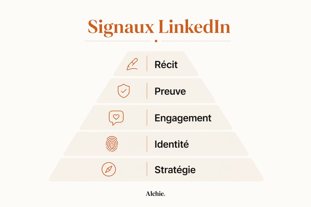 Visuel récapitulatif des indicateurs à surveiller sur LinkedIn pour les investisseurs
