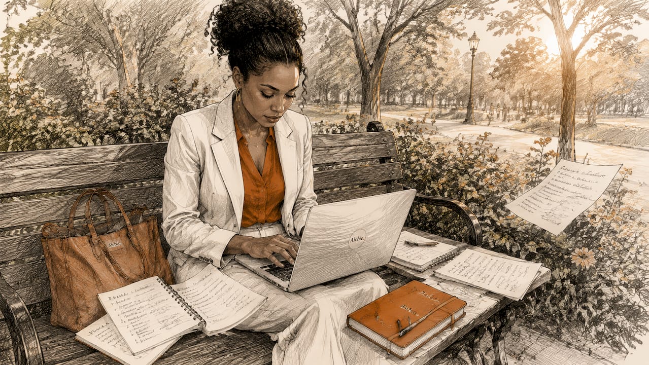 Une femme professionnelle élabore sa stratégie de contenu sur LinkedIn afin de renforcer sa présence en ligne et développer son réseau.