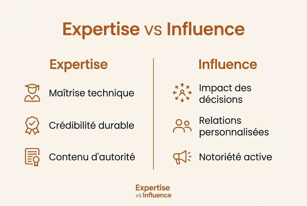 Infographie : expertise ou influence, comment faire la différence ?