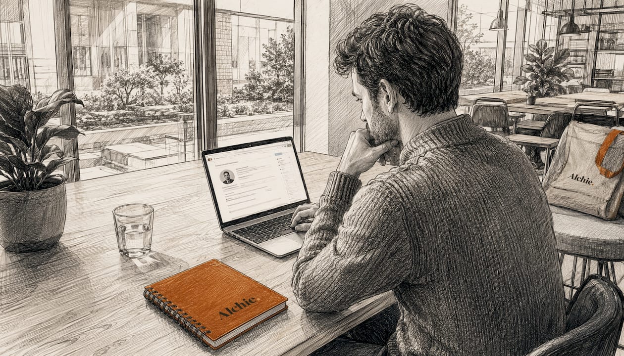 Un responsable RH en train d’étudier la page LinkedIn d’une entreprise
