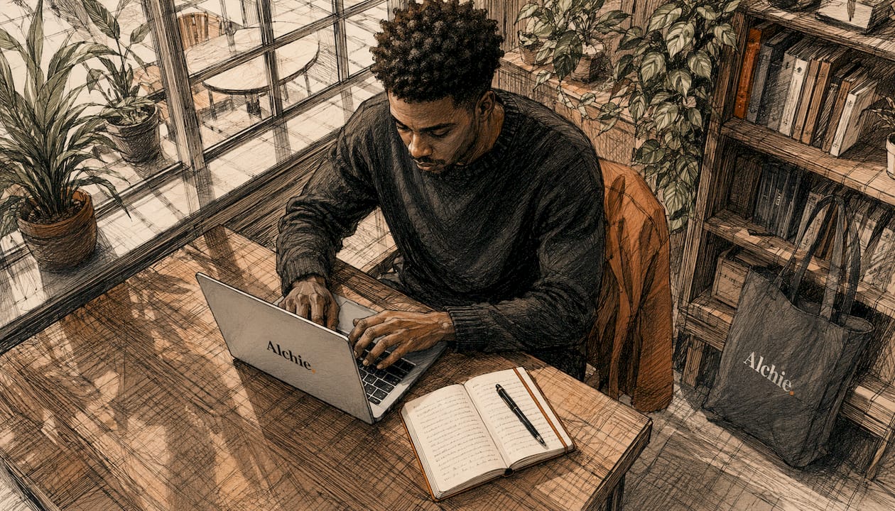 Vue plongée sur l’écran d’un utilisateur en train de commenter une publication sur LinkedIn