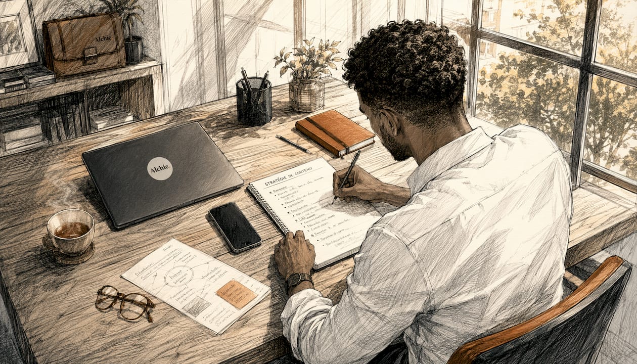 Consultant en pleine réflexion stratégique