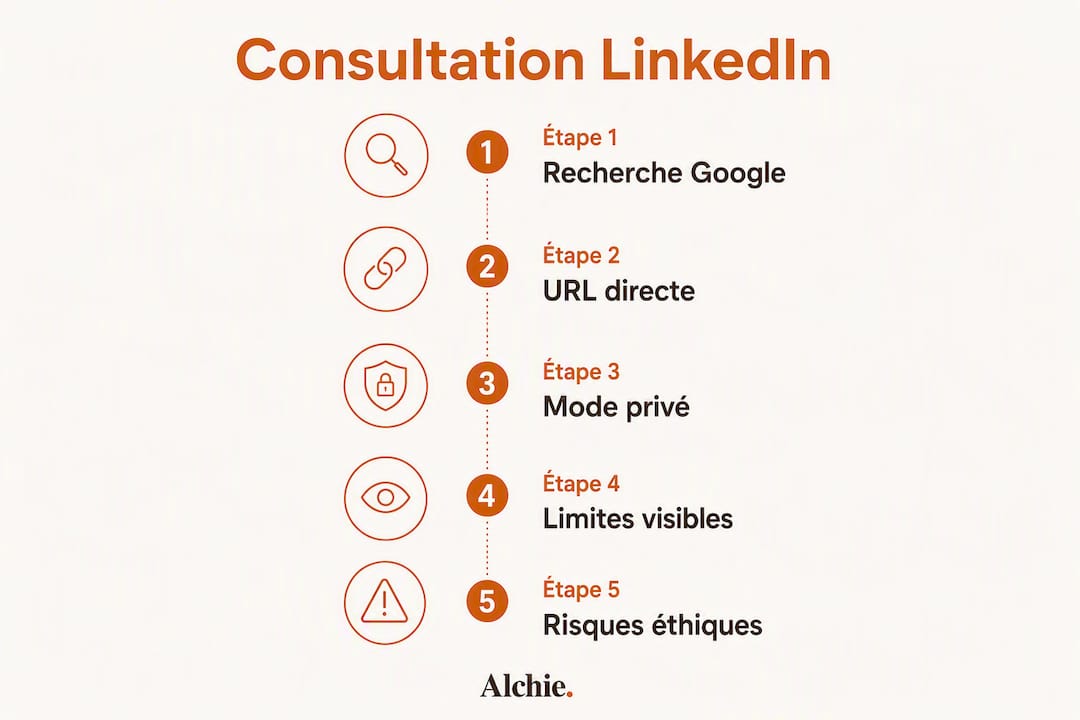 Infographie : comment accéder à LinkedIn sans avoir de compte