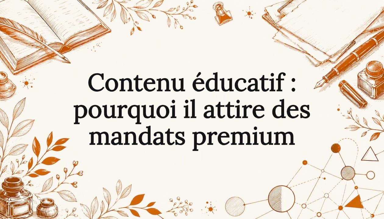 Contenu éducatif : pourquoi il attire des mandats premium