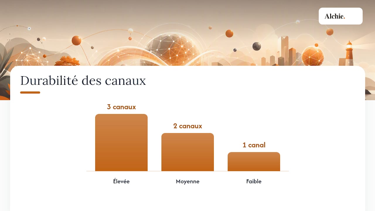 Tableau comparatif des différents canaux marketing pour les startups