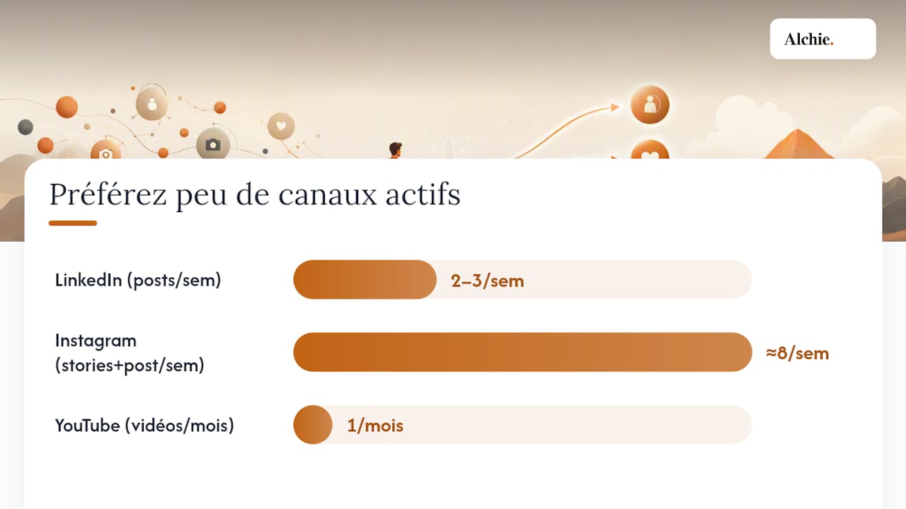Schéma comparatif entre une stratégie social media ciblée et une approche plus généraliste