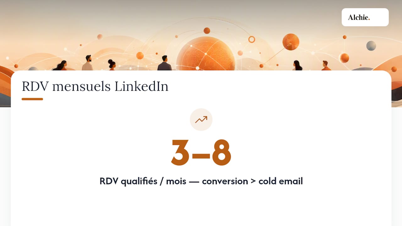 Graphique illustrant l’évolution mensuelle des rendez-vous qualifiés et leur taux de transformation