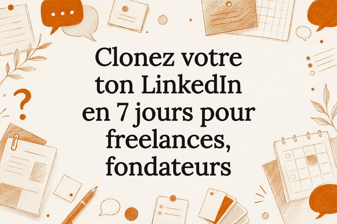 Clonez votre ton LinkedIn en 7 jours pour freelances, fondateurs
