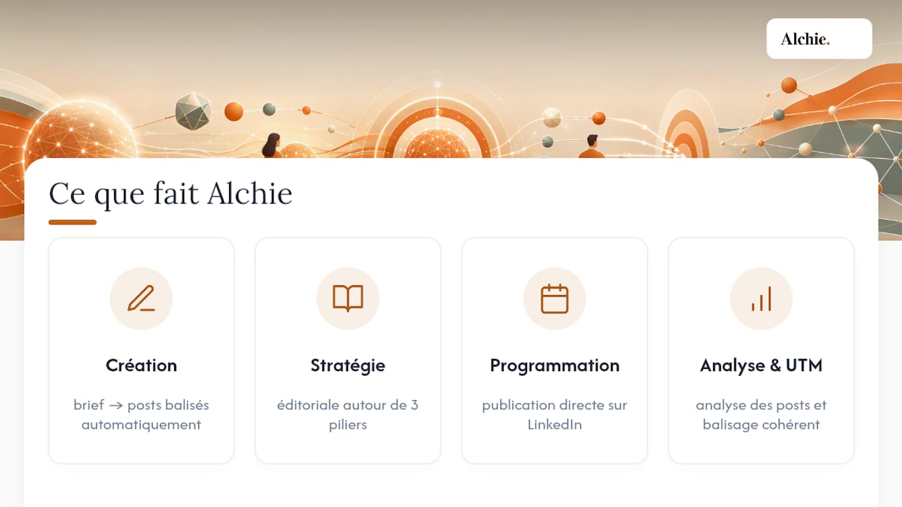 Comment Alchie peut vous aider — overview diagram