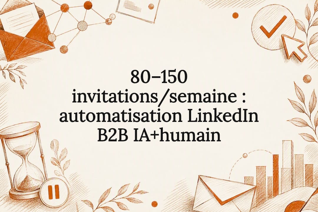 80–150 invitations/semaine : automatisation LinkedIn B2B IA+humain