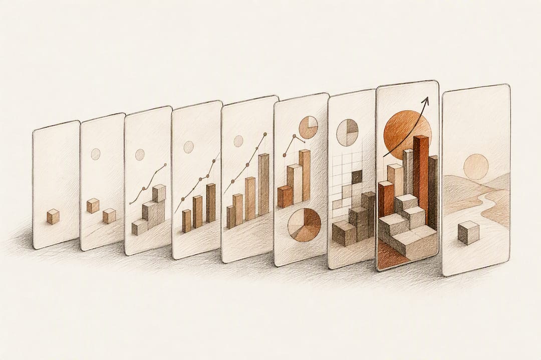 Illustration en séquence pour un carrousel LinkedIn