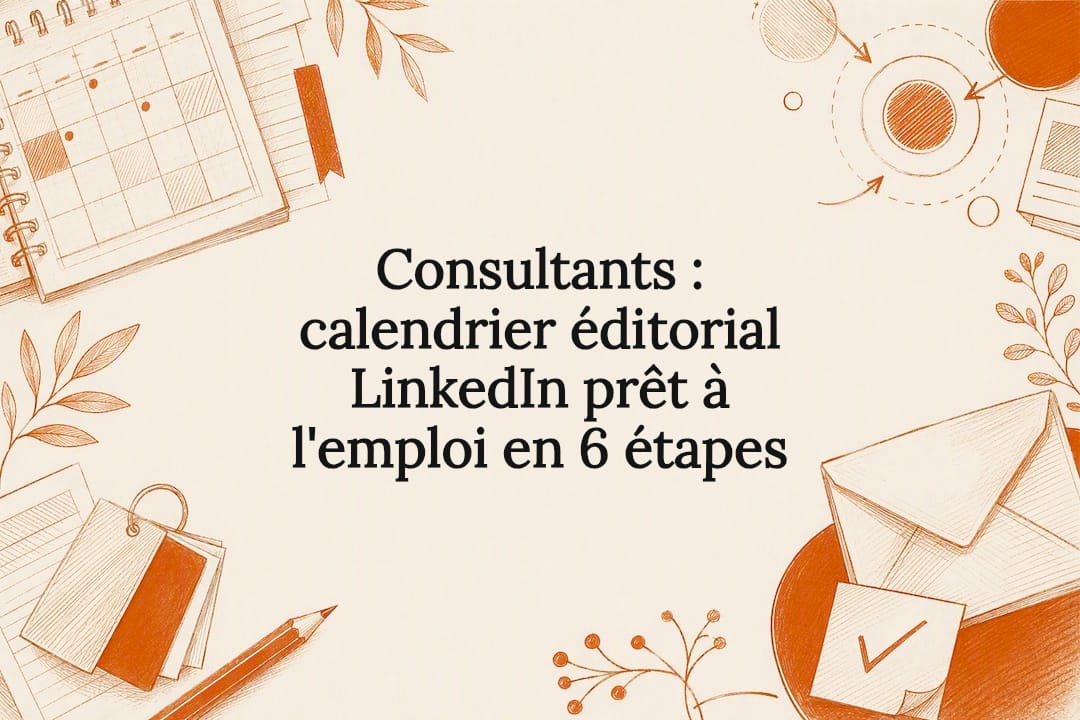 Consultants : calendrier éditorial LinkedIn prêt à l'emploi en 6 étapes