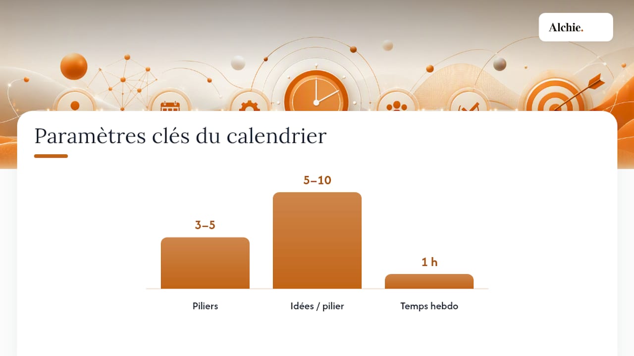 Méthode pratique en 6 étapes pour construire et lancer votre calendrier — overview diagram