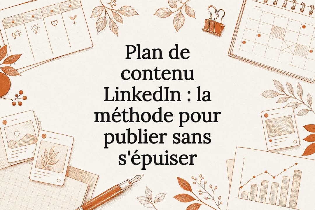 Plan de contenu LinkedIn : la méthode pour publier sans s'épuiser