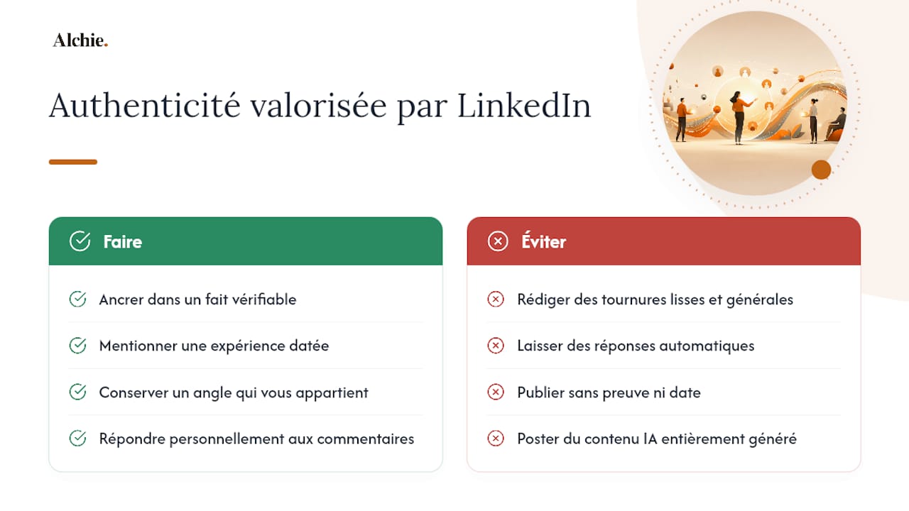 Comprendre comment LinkedIn valorise l'authenticité aujourd'hui — overview diagram
