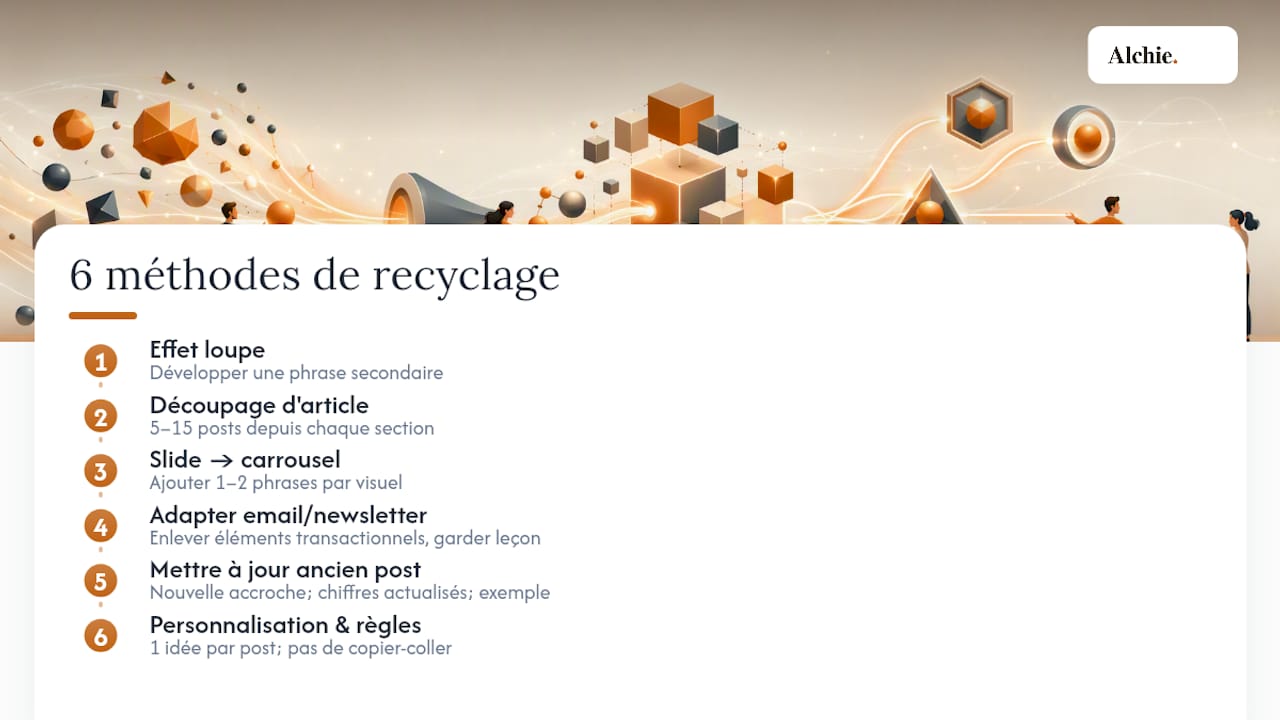 Six façons de réutiliser un post LinkedIn