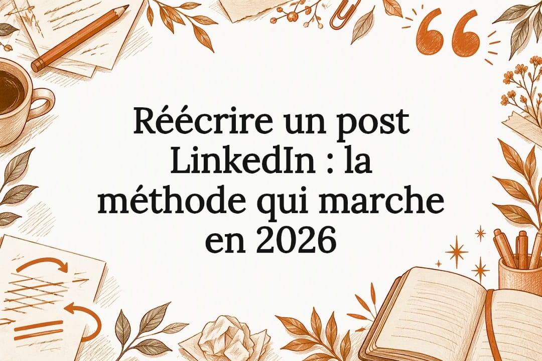 Réécrire un post LinkedIn : la méthode qui marche en 2026