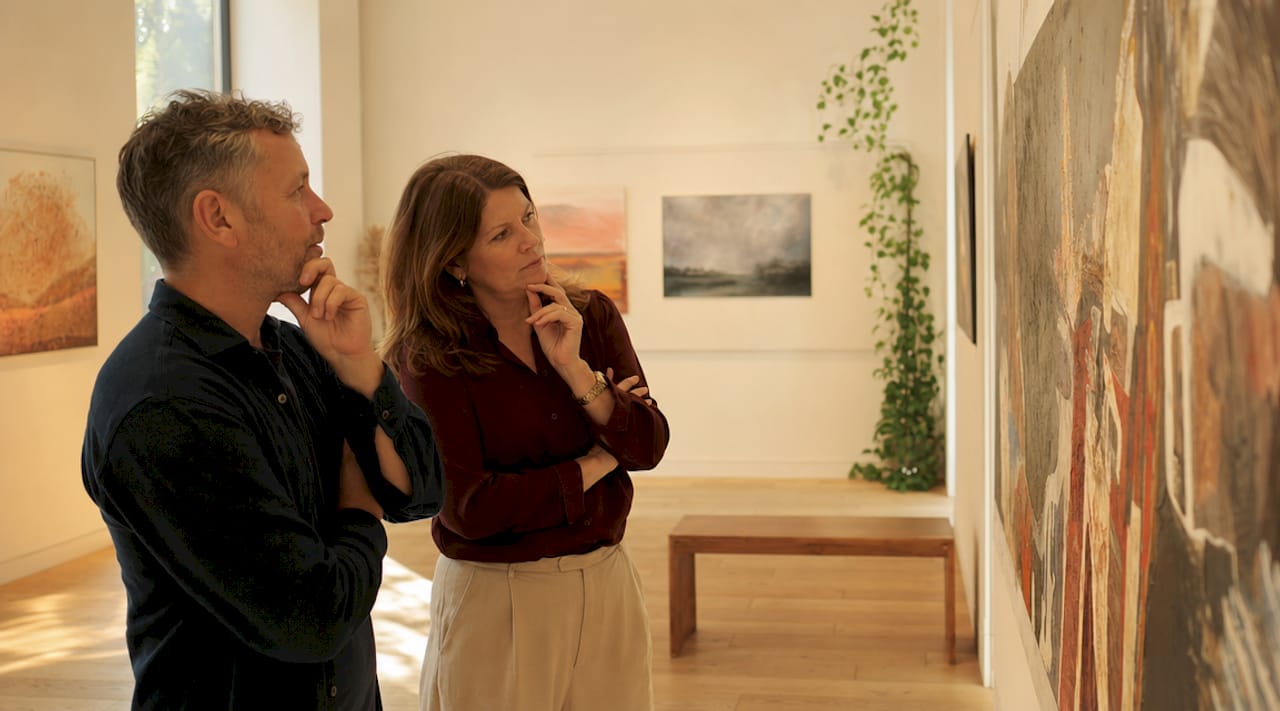 Visitors viewing art at Thelma Hulbert Gallery in 2026