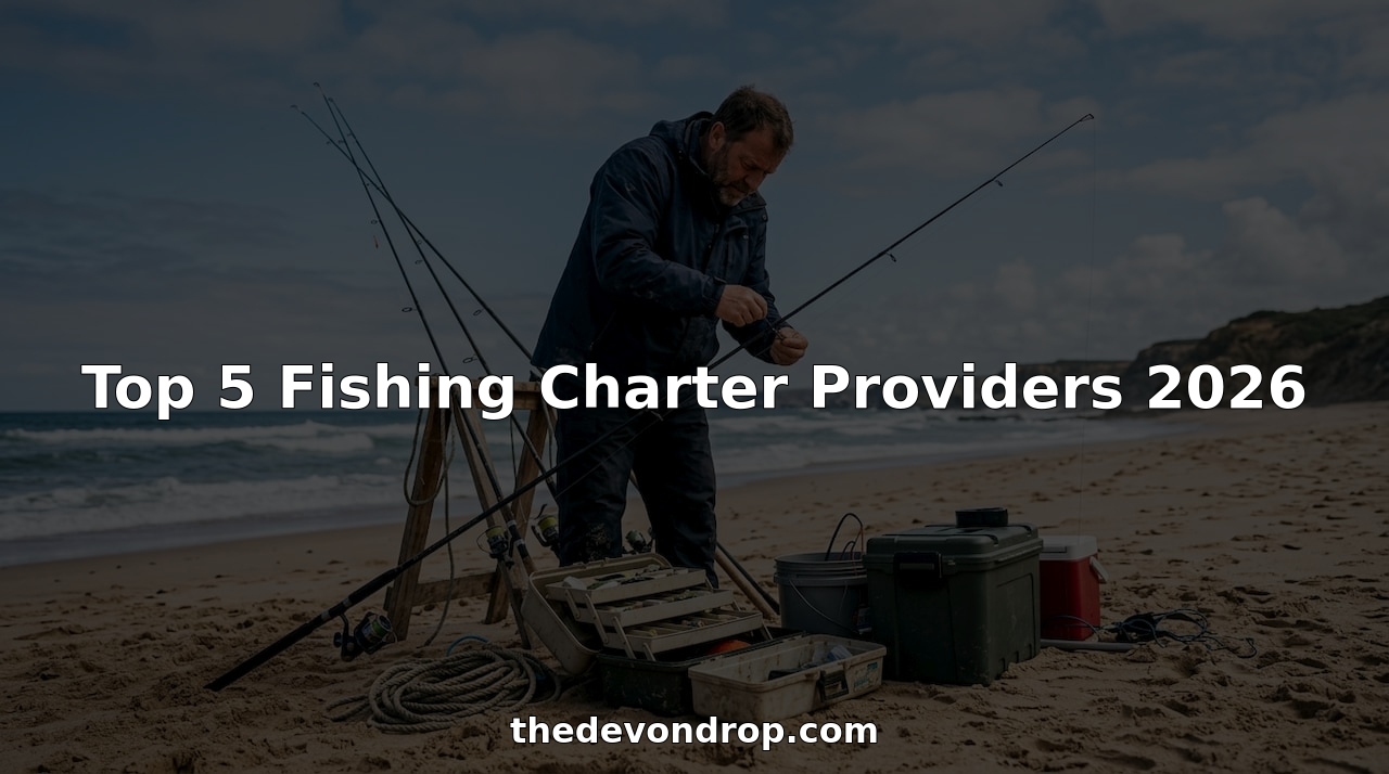 Man preparing fishing gear on charter boat at harbour