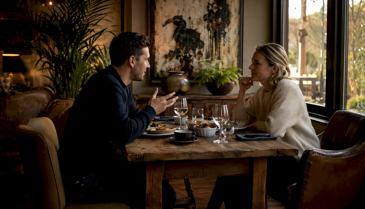 Visitors dining inside Jaguar Restaurant with natural light