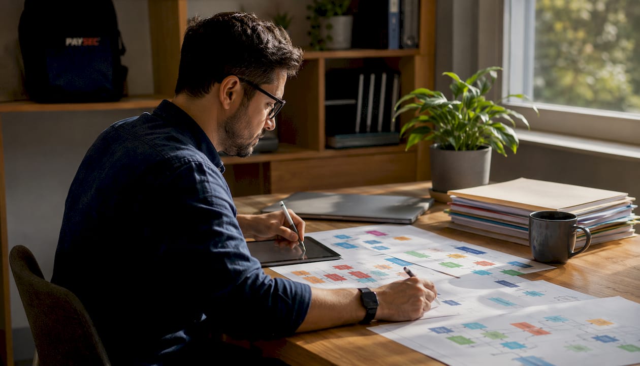 IT specialist reviewing EHR integration workflows