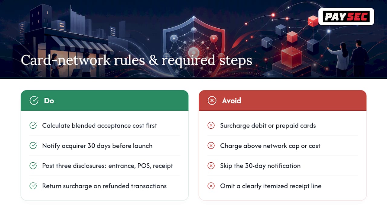 Card-Network Rules and Federal Constraints You Cannot Ignore — overview diagram