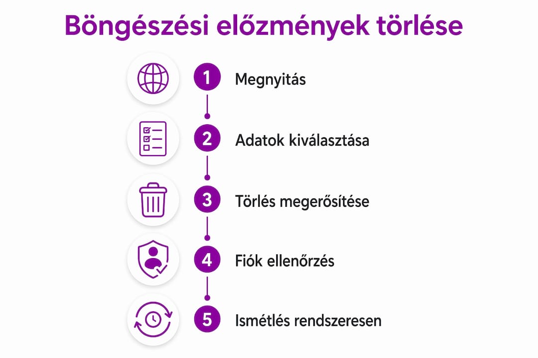 Infografika: Így törölheted a böngésződ előzményeit lépésről lépésre