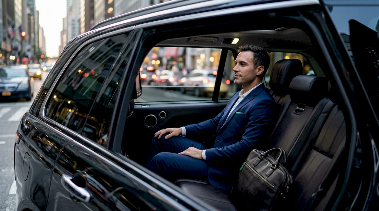 Passenger on private point-to-point car transfer