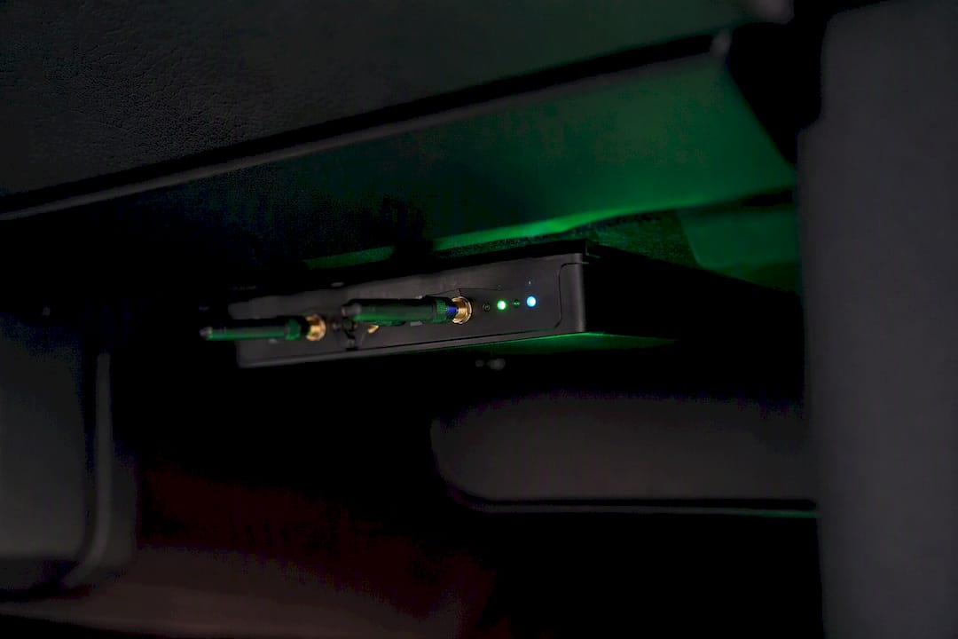 Integrated Wi-Fi router hardware in premium car