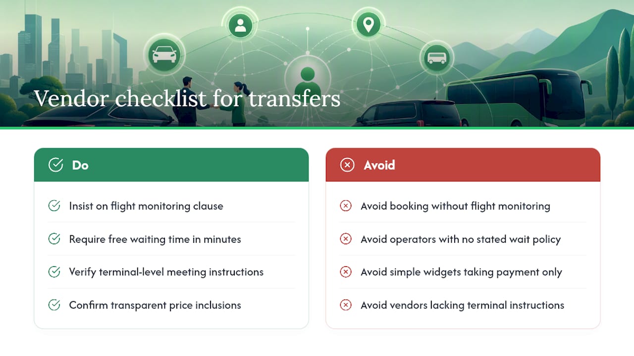 Why Flight-Aware, Fixed-Price Booking Matters Most for Third-Party Transfers — overview diagram