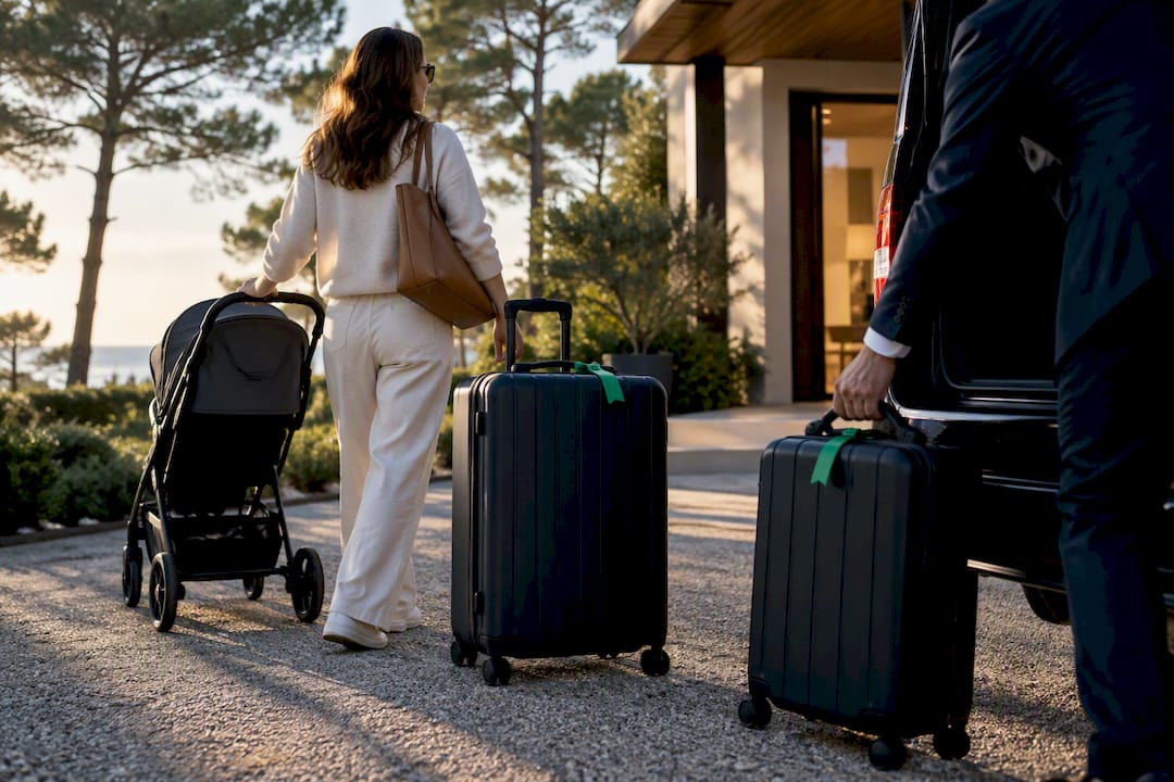 Traveler arriving in Arcachon by private transfer