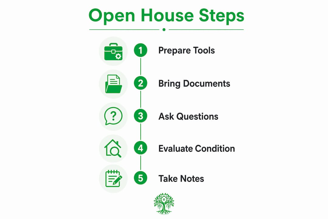 Infographic detailing open house preparation steps