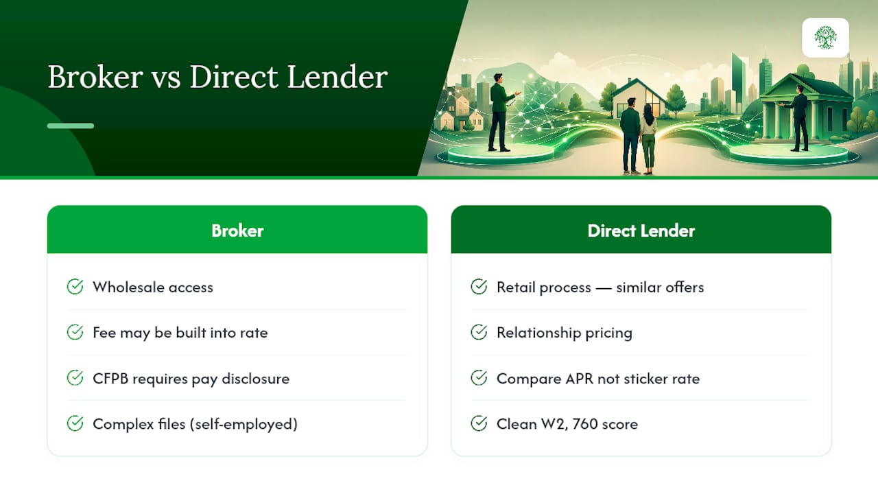 An Editorial Take on Choosing Between a Broker and a Lender — overview diagram
