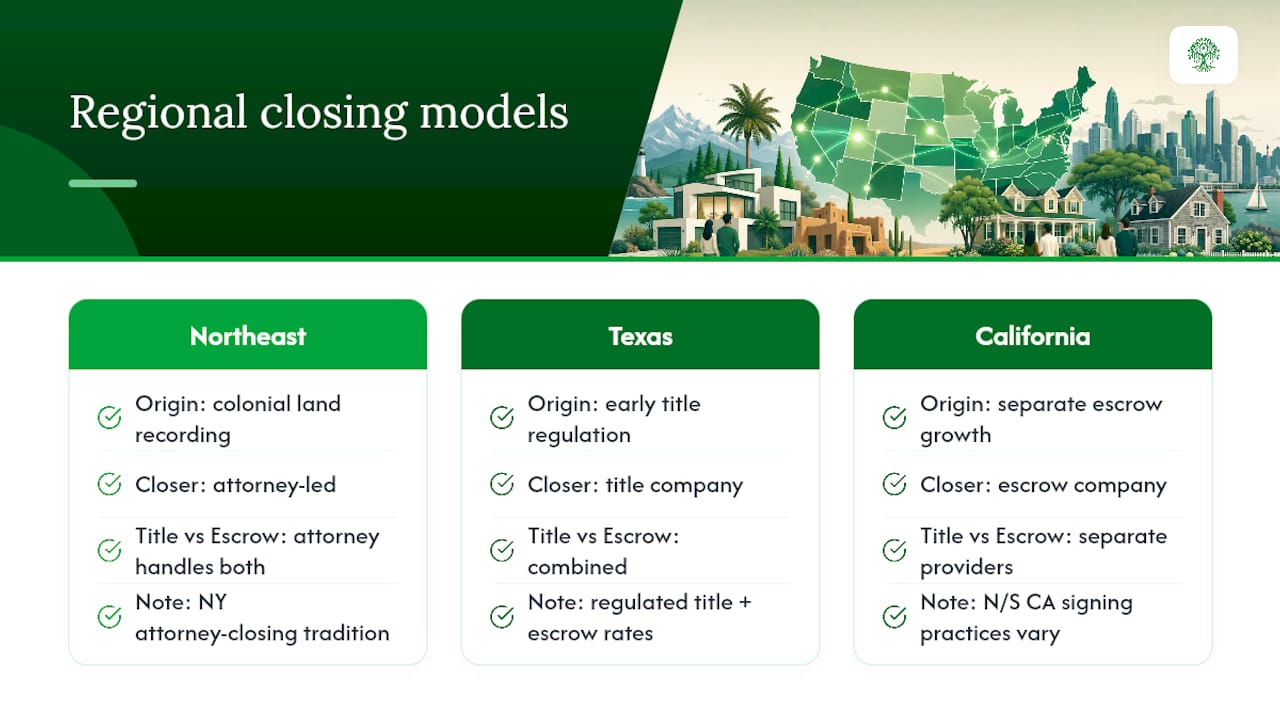 Regional comparison of title and escrow models