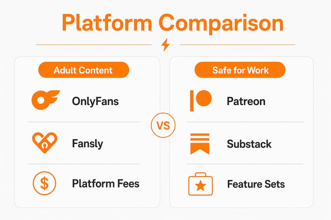 Infographic comparing creator monetization platforms