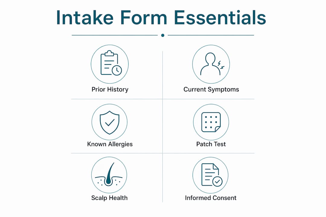 Infographic of six key intake form components