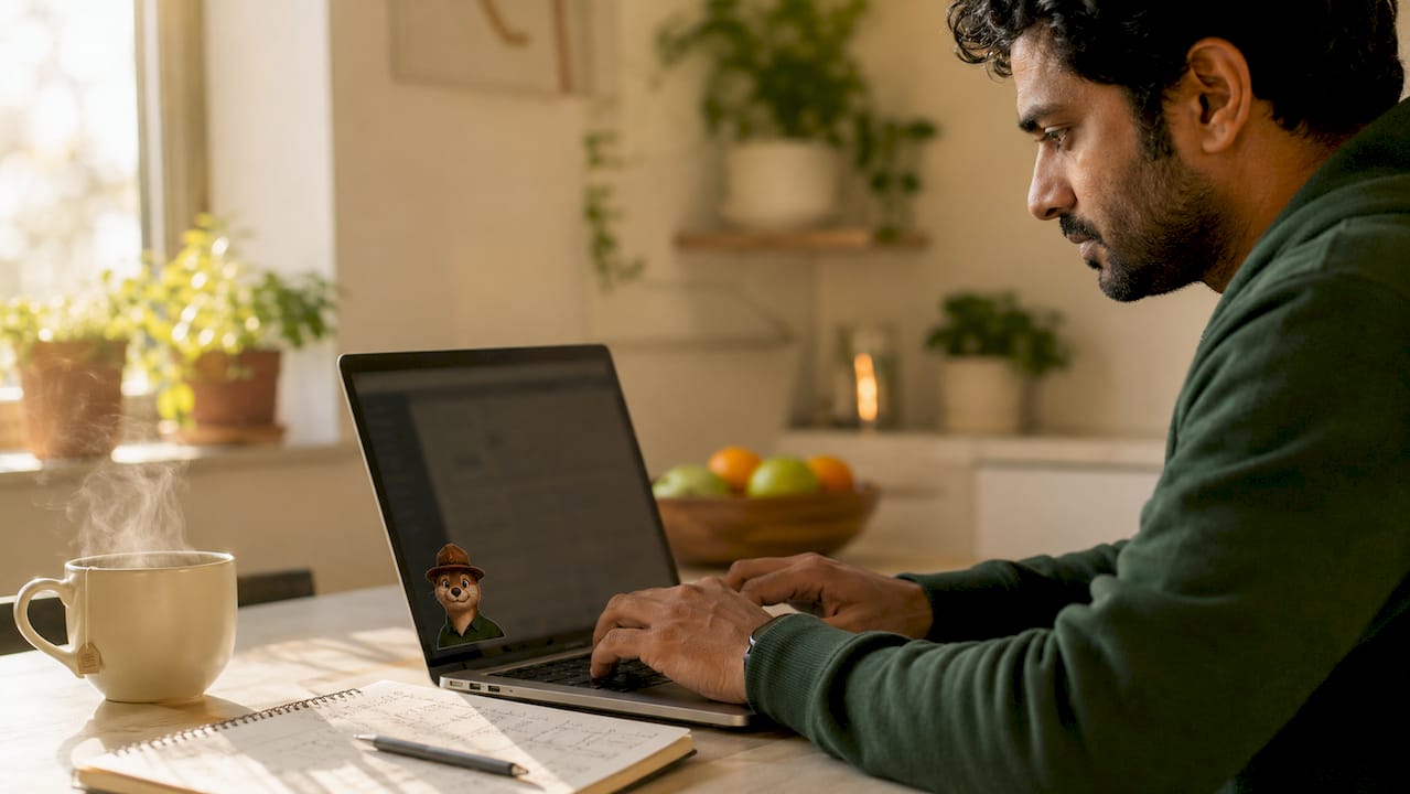 Developer setting up SSL monitoring in home office