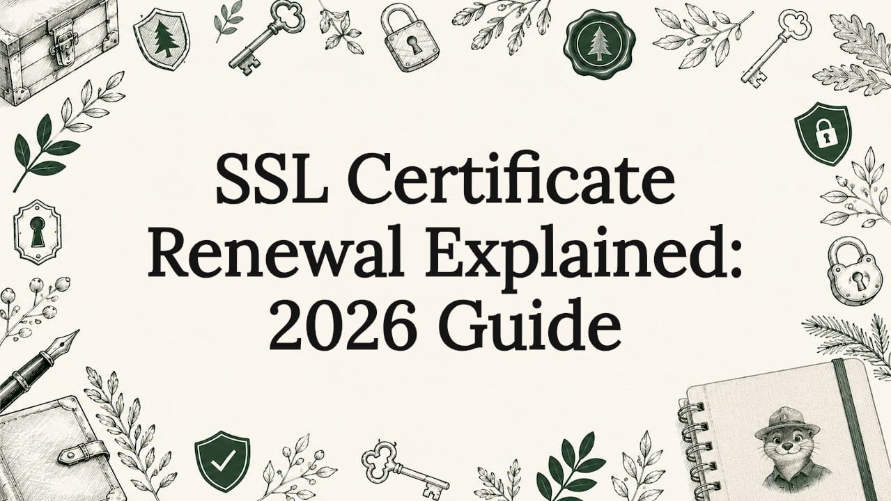 Decorative SSL renewal title card illustration
