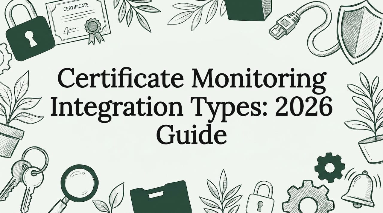 Decorative certificate monitoring title card illustration