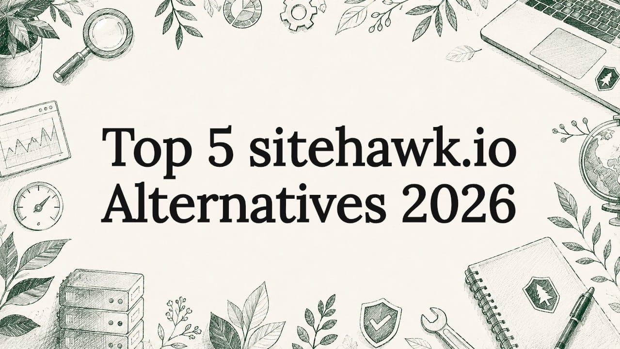 Illustrated title card with decorative tech and botanical elements