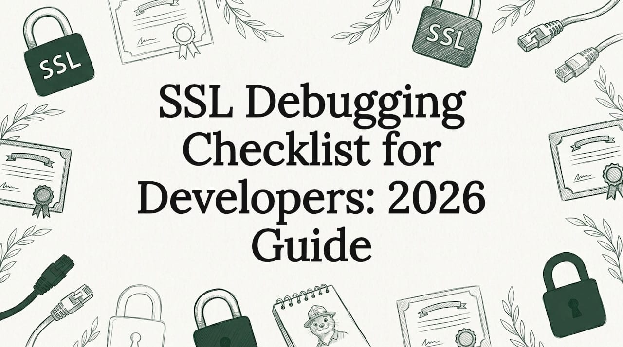 Decorative SSL debugging title card illustration