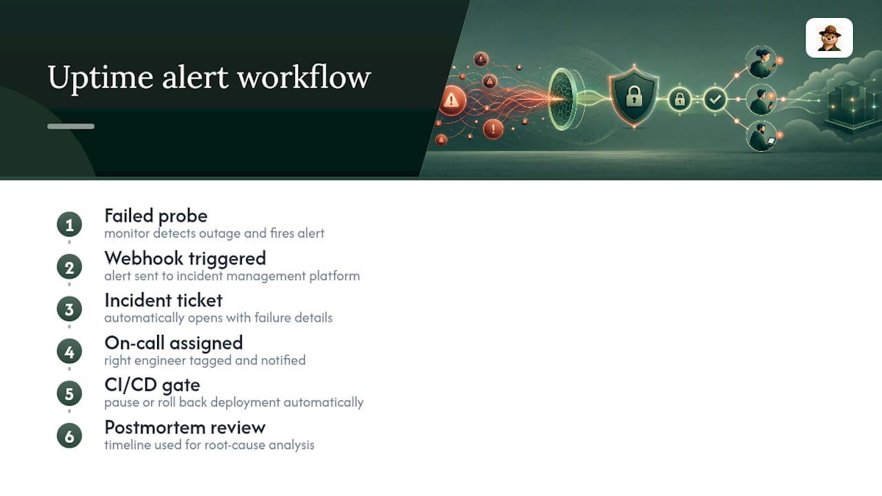 Uptime alert incident workflow diagram