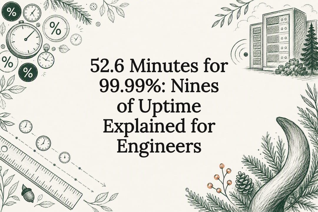 Decorative uptime nines title card