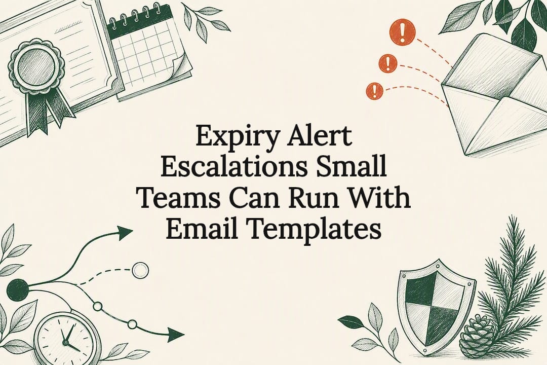 Expiry alert escalation title card