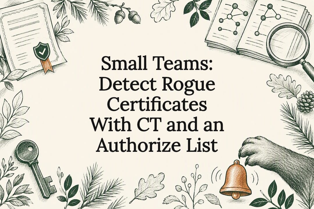 Decorative rogue certificate title card