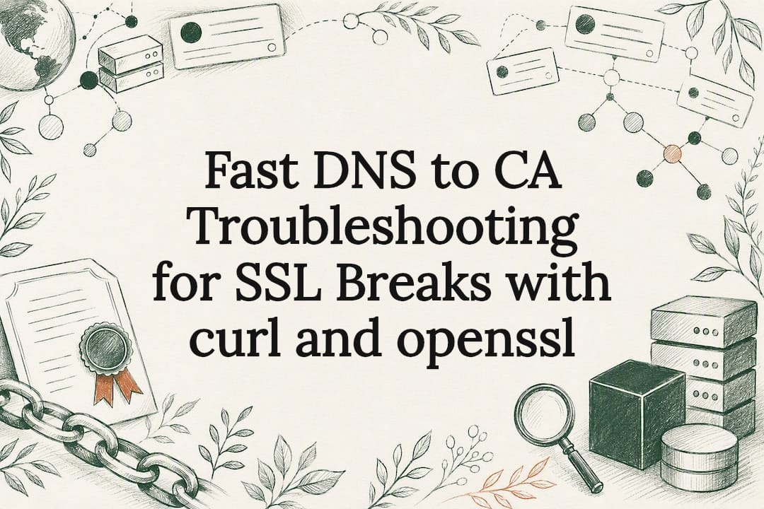 Decorative DNS and certificate troubleshooting title card