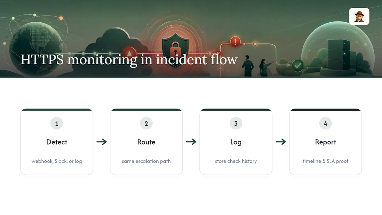 How Does HTTPS Monitoring Fit Into Incident Management? — overview diagram