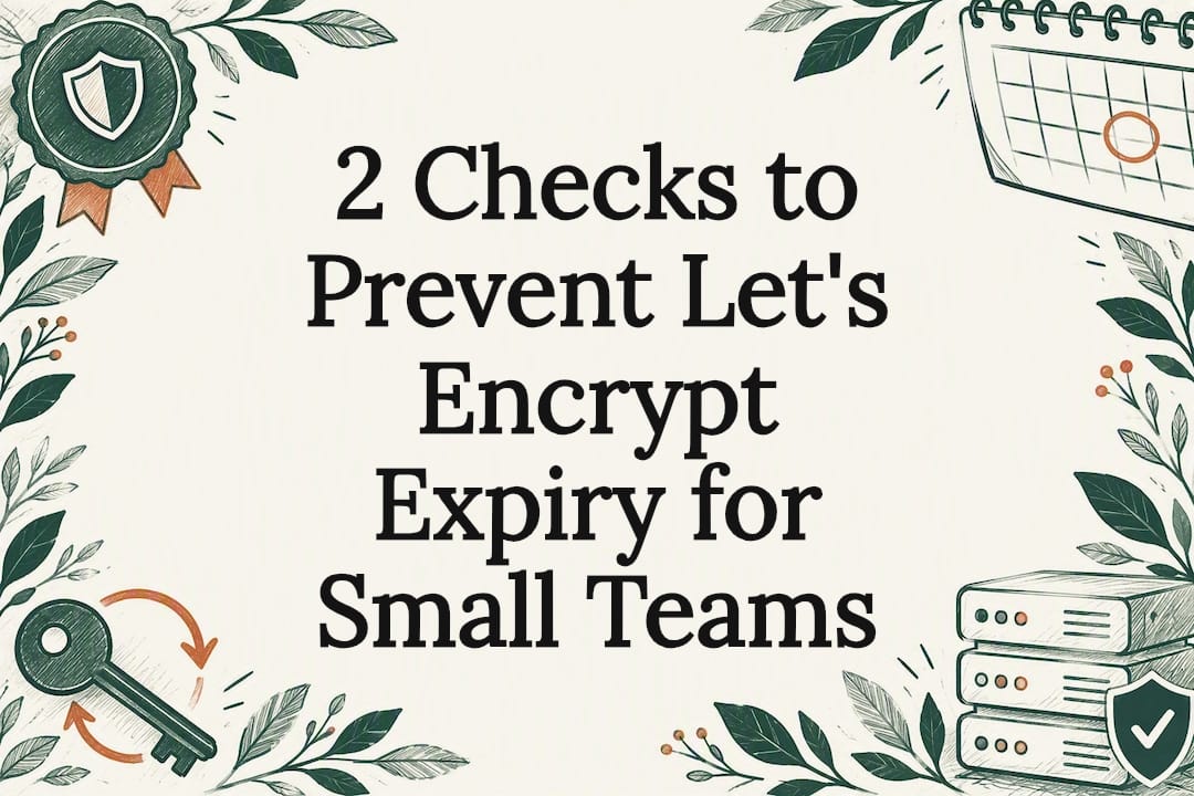 Decorative SSL expiry prevention title card