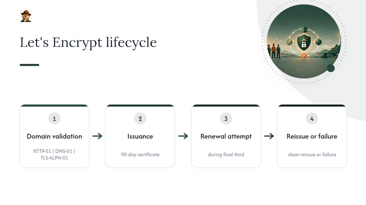 Let's Encrypt certificate lifecycle timeline